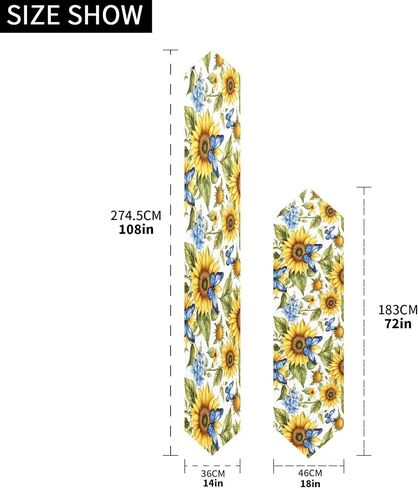 ALAZA Double-Sided Winter Violet Purple with Gold Snowflakes Christmas Table Runner 14x108 Inches Long,Table Cloth Runner for Wedding Birthday Party Kitchen Dining Home Everyday Decor in Saudi Arabia