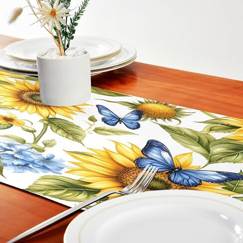 ALAZA Double-Sided Winter Violet Purple with Gold Snowflakes Christmas Table Runner 14x108 Inches Long,Table Cloth Runner for Wedding Birthday Party Kitchen Dining Home Everyday Decor in Saudi Arabia