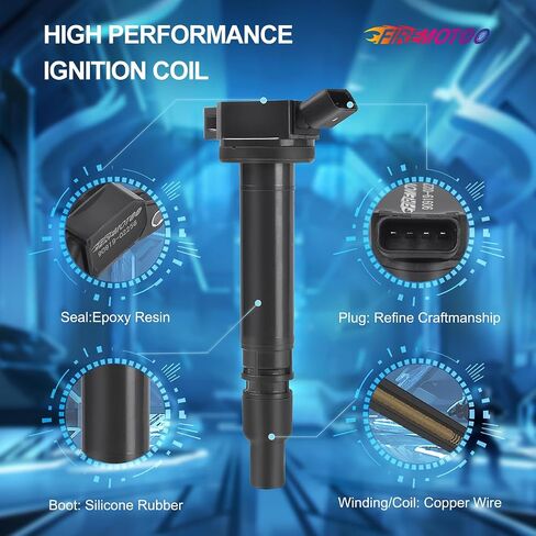 Pack of 4 Ignition Coil Pack Compatible with Toyota Camry RAV4 Highlander Avalon Sienna 2.5L 2.7L L4 for Lexus ES300H 2.5L L4 GX460 LS460 2007-2015 4.6L 5.7L V8 Replaces UF507 in Saudi Arabia