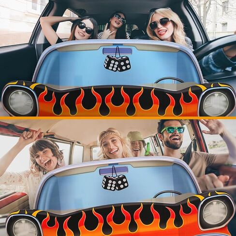 Amyhill 3.1 FT 1950S Hot Rod Car Cardboard Clutout Stand Up Life Retro Car Stand Up Cardboard 50's 20's Party Party Sock Hop Rock 'N' Roll Photo Photo Props Standup in Saudi Arabia