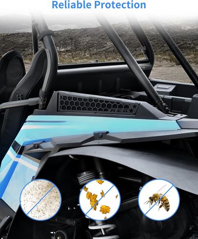 شواية غطاء كمية الهواء من الألومنيوم لـ Polaris RZR XP XP4 1000 2014-2023 ، غطاء محرك مديح محرك ما قبل المرشح (2PCs) in Saudi Arabia