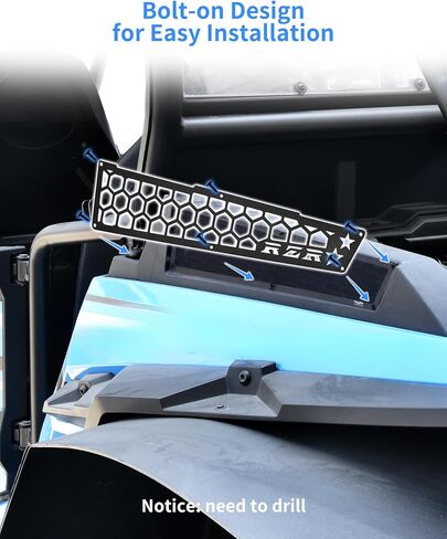 شواية غطاء كمية الهواء من الألومنيوم لـ Polaris RZR XP XP4 1000 2014-2023 ، غطاء محرك مديح محرك ما قبل المرشح (2PCs) in Saudi Arabia