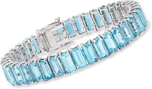 Ross-Simons 60.00 CT. T.W. سوار تنس السماء الأزرق توباز في الفضة الاسترليني in Saudi Arabia