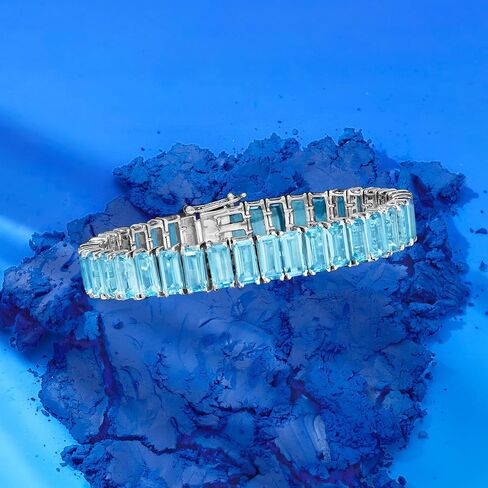 Ross-Simons 60.00 CT. T.W. سوار تنس السماء الأزرق توباز في الفضة الاسترليني in Saudi Arabia