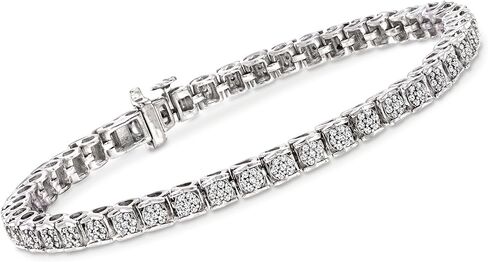 Ross-Simons 1.00 CT. T.W. سوار تنس الكتلة الماس في الفضة الإسترليني in Saudi Arabia