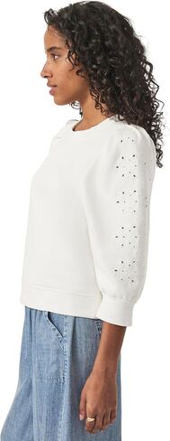 Splendid Women's Rory Embroidered Crewneck Sweatshirt in Saudi Arabia