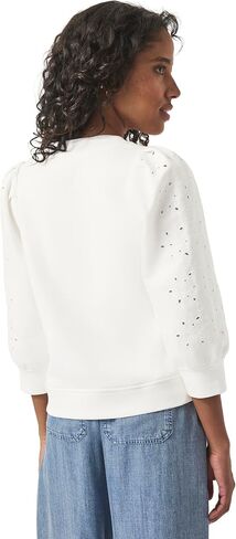 Splendid Women's Rory Embroidered Crewneck Sweatshirt in Saudi Arabia