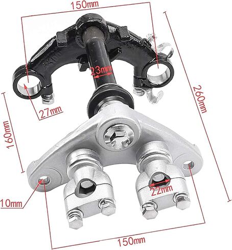 2.5-10 Front Wheel Tire Rim with 12mm Bearing & Forks Suspension Shocks & Triple Tree Handlebar Riser Clamp & Rim Axle and Brake Cable Kit for CRF50 70cc 90cc 110cc Dirt Bike Drum Brake in Saudi Arabia