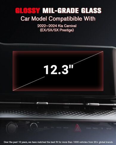 قطعتان من واقي الشاشة لسيارة شيفروليه كولورادو (WT/LT/Trail Boss) 2023 2024، طبقة حماية نانو مقاس 11.3 بوصة متوافقة مع شاحنة عمل تشيفي كولورادو، ملحقات كولورادو الشفافة عالية الدقة المضادة للخدش in Kuwait