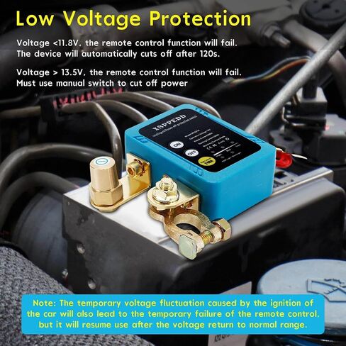 Kill Switch for Car,12V Remote Battery Disconnect 250A, Car Power Cut Off, Blue - Manual & Remote Control for Auto, RV, Truck, Boat, ATV (1 Pack) (Battery Switch) in Saudi Arabia