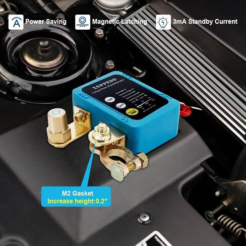 Kill Switch for Car,12V Remote Battery Disconnect 250A, Car Power Cut Off, Blue - Manual & Remote Control for Auto, RV, Truck, Boat, ATV (1 Pack) (Battery Switch) in Saudi Arabia