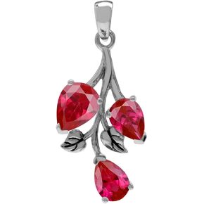 Silvershake 2.28ct. Natural Amethyst 925 Sterling Silver Leaf Pendant in Kuwait