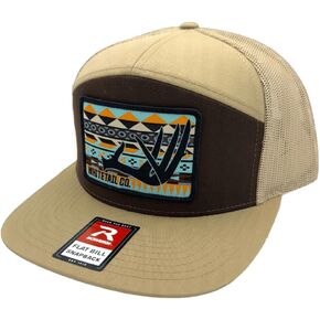 Whitetail Co. 7 لوحة Western Bucker Hat - غطاء صيد قابل للتعديل in Kuwait
