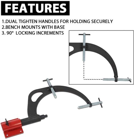 G-PLUS Transmission Holding Fixture Tool w/Base J-8763-B Fit Transmissions 180C, 200, 200C, 200-4R, 250, 250-C, 350, 350-C, 375, 400 (3L80), 425, 475 (3L80-HD), 700-R4 (4L60) (4L60E) in Saudi Arabia