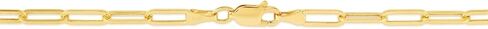 Floreo 14k Yellow Gold 3.2mm Lite Paperclip Link Chain Anklet - 10 Inch in Saudi Arabia