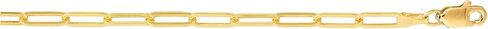 Floreo 14k Yellow Gold 3.2mm Lite Paperclip Link Chain Anklet - 10 Inch in Saudi Arabia