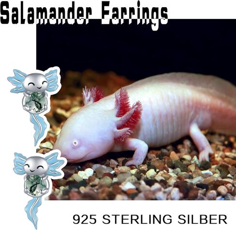 Axolotl Stud Earrings for Women 925 Sterling Silver Axolotl Earrings Hypoallergenic Animal Jewelry Gift in Kuwait