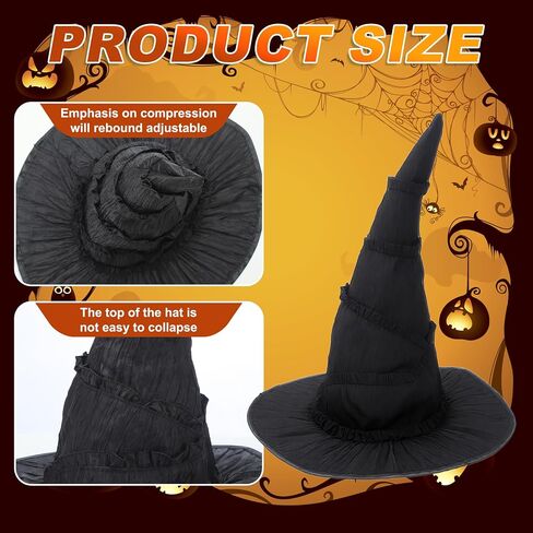Witch Costume Accessories, Witch Hat & Wig & Glasses & Gloves, Dress Up for Women Fan Role-playing Party in Saudi Arabia