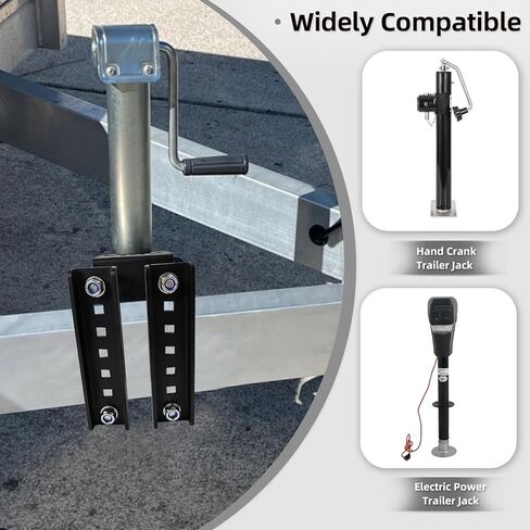 ريلر لسان اللسان جاك ستانف قوس قوس التثبيت على مجموعة رايانونونورو مقطورة جاك طقم مناسبة ل 3-بولت وجاك اللسان على طراز A-frame ، جاك جاك الأسود in Kuwait