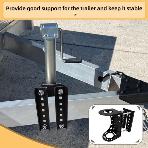 ريلر لسان اللسان جاك ستانف قوس قوس التثبيت على مجموعة رايانونونورو مقطورة جاك طقم مناسبة ل 3-بولت وجاك اللسان على طراز A-frame ، جاك جاك الأسود in Kuwait