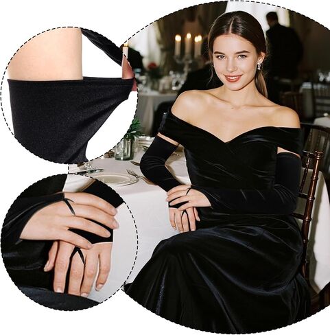 Fingerless Elbow Long Opera Party Gloves for Women 1920s 20s Satin Gloves Costume Glove for Wedding Evening Dress in Saudi Arabia