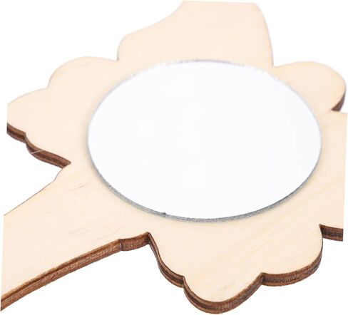 Angoily 10pcs Wooden Boys and Girls Mirrors Mirrors DIY Hand Handmade Toy Boy Girl Accessory in Saudi Arabia