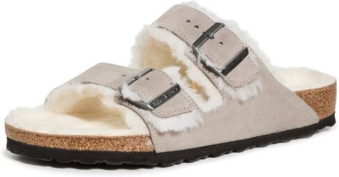 Birkenstock Arizona Shearling Stone Coin/Natural Suede/Shearling, 40 N EU in Saudi Arabia