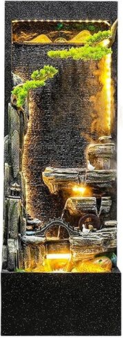 Decor Indoor/Outdoor Garden Water Fountain with LED Lights, Large Rockery Floor-Standing Fountain, Waterfall Feature for Home Garden Decor for Entryway in Saudi Arabia