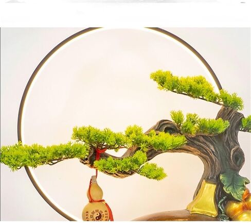 Decor Hulu Cycle Water Fountain Living Room Entrance, Balcony Wealth Attraction Feng Shui Wheel Humidifier Decorative Ornament for Entryway in Saudi Arabia