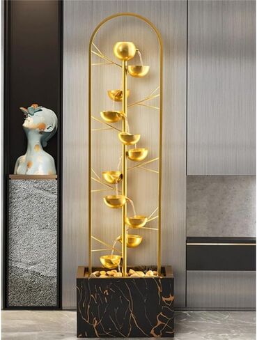 Decor Living Room Entrance, Housewarming, Wealth Attraction, Opening Ceremony Gift Decoration Modern Light Luxury Flowing Fountain for Entryway in Saudi Arabia
