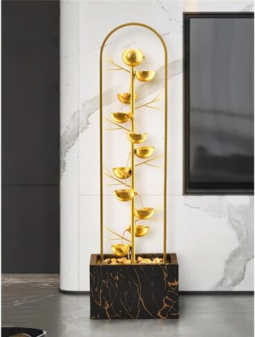 Decor Living Room Entrance, Housewarming, Wealth Attraction, Opening Ceremony Gift Decoration Modern Light Luxury Flowing Fountain for Entryway in Saudi Arabia