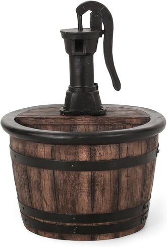 26.5" High Hand Crafted Weather Resistant Floor Fountain with Light in Saudi Arabia