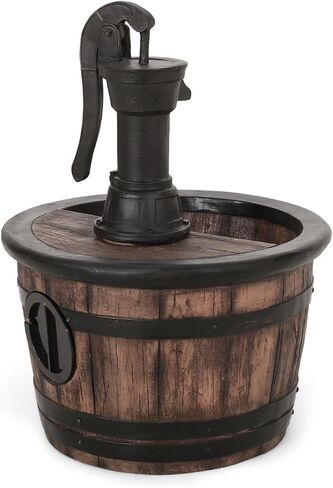 26.5" High Hand Crafted Weather Resistant Floor Fountain with Light in Saudi Arabia