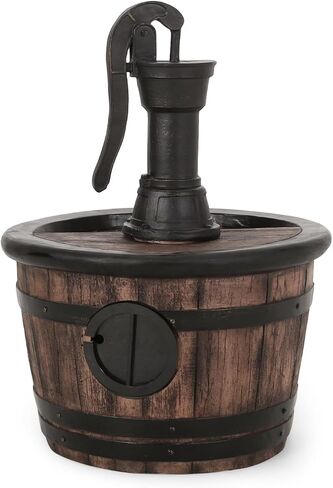 26.5" High Hand Crafted Weather Resistant Floor Fountain with Light in Saudi Arabia