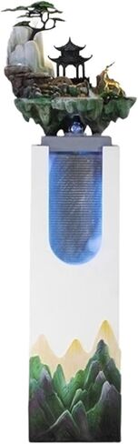قاع الديكور يقف نافورة مع صخور اصطناعية وأضواء LED ، فناء غرفة المعيشة فناء المناظر الطبيعية للمياه للدخول (أصفر) in Saudi Arabia