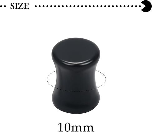 6G-30mm Solid Acrylic Black Gauges for Ear lightweight Tunnels Double Flared Saddle Ear Plugs Tunnels Earrings for Women Men in Kuwait
