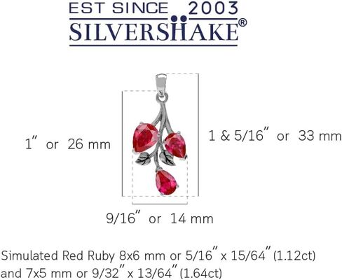 Silvershake 2.28ct. Natural Amethyst 925 Sterling Silver Leaf Pendant in Saudi Arabia
