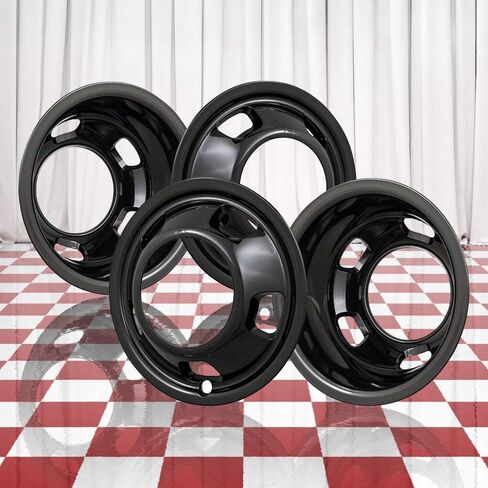 Set of 4 Gloss Black 5 Hand Hole 17" Wheel Simulators for Dodge Ram 3500 2003-18 in Kuwait