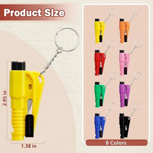 Emergency Keychain, Glass Breaker Seatbelt Cutter Key Chain, Escape Tool Keychain with Whistle, Car Accessories in Saudi Arabia