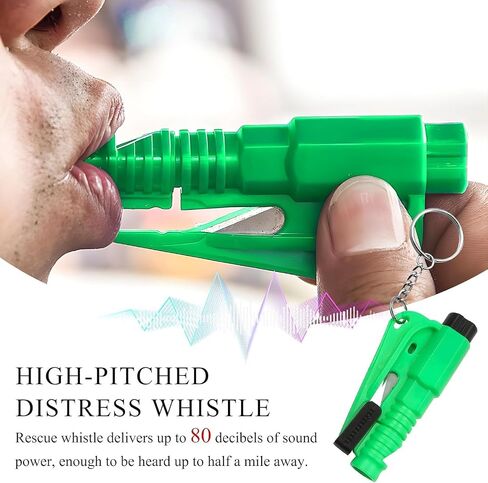 Emergency Keychain, Glass Breaker Seatbelt Cutter Key Chain, Escape Tool Keychain with Whistle, Car Accessories in Saudi Arabia