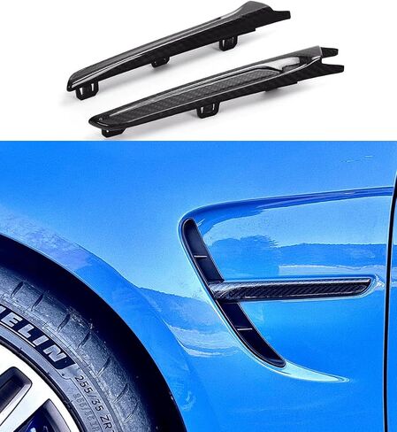 مجموعة من ألياف الكربون الجانبية المتنافس الجانبية المحاكمة مجموعة BMW F80 M3 F82 F83 M4 2014-2020 الملحق الخارجي ، الأسود ، TX23CC010 in Saudi Arabia
