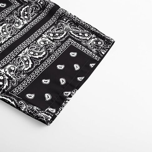 Boy's Paisley Shorts Boho Drawsring Waist Casual Gym Beach Bandana Summer Bandana Shorts with Pockets in Saudi Arabia