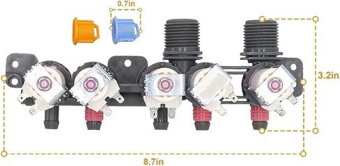 UPGRADED Washer Water Inlet Valve Replacement for LG - Fits T1643AGP T1643AGP5 T1643AGPP T1643AGPP5 T1643AGPS T1643AGPS5 T1643AGPSP T1643AGPSP5 T1656AGP T1660AGPP T1660AGPP9 T1660HGPP T1660HGPP9 in Saudi Arabia