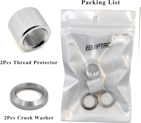 1/2x28 Thread Protector Aluminum & Crush Washers Steel 4 Pack with Chosen Color and Texture in Saudi Arabia