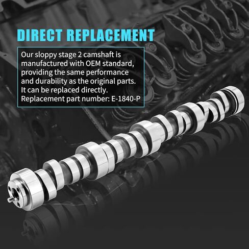 E-1840-P .585"/.585" Engine Camshaft Sloppy Stage 2, Hydraulic Roller Lift Cam Compatible with 1997-2007 G.M LS V8 LSx Silverado Che-vy L92 L99 5.3L 5.7L 6.0L 6.2L in Saudi Arabia