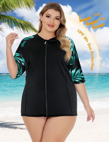 نمط كوكوشي النسائي 1/4 حارس رحل للنساء للنساء قمصان السباحة الطويلة UV حماية الشمس in Kuwait
