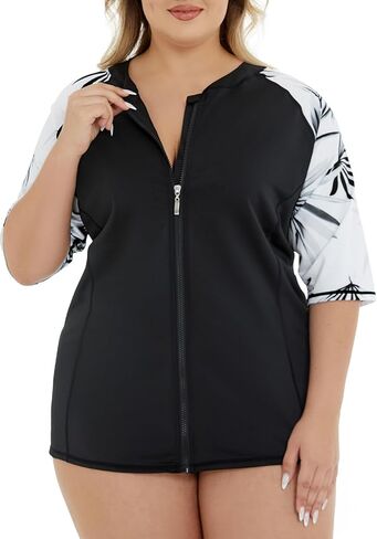 نمط كوكوشي النسائي 1/4 حارس رحل للنساء للنساء قمصان السباحة الطويلة UV حماية الشمس in Kuwait