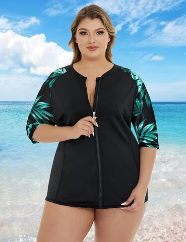 نمط كوكوشي النسائي 1/4 حارس رحل للنساء للنساء قمصان السباحة الطويلة UV حماية الشمس in Kuwait