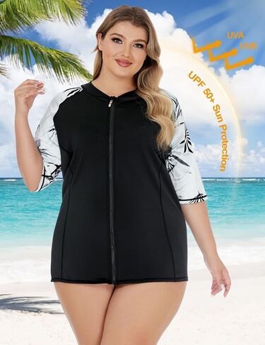 نمط كوكوشي النسائي 1/4 حارس رحل للنساء للنساء قمصان السباحة الطويلة UV حماية الشمس in Kuwait