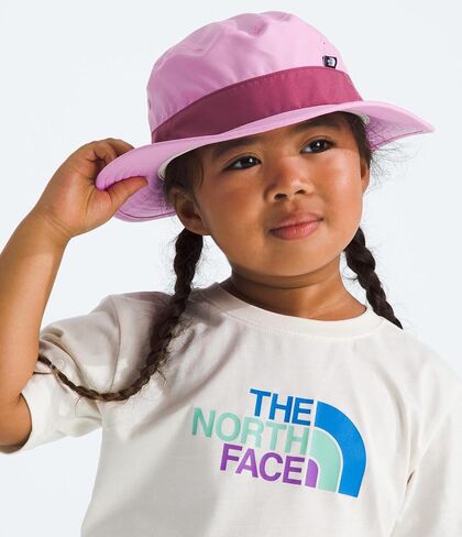 THE NORTH FACE Kids' Class V Brimmer, Radiant Poppy Wavy Brand Proud Phantom Print/Violet Crocus, Small in Saudi Arabia